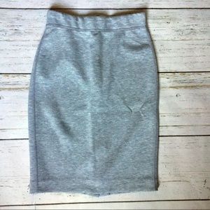 Ann Taylor Petite Ponte Pencil Skirt Marina Grey